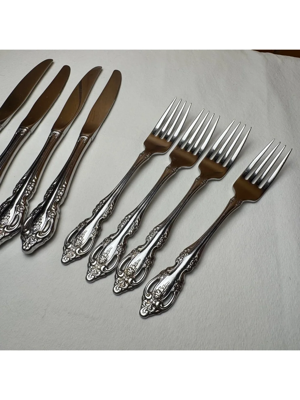 Vintage Oneida Community Brahms Flatware Set 12 Piece Stainless Service for 4